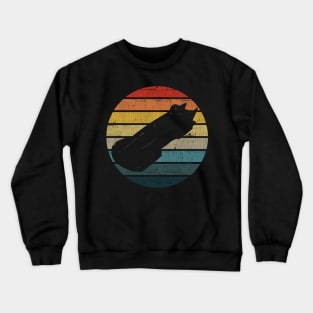 Bobsleigh Silhouette On A Distressed Retro Sunset graphic Crewneck Sweatshirt